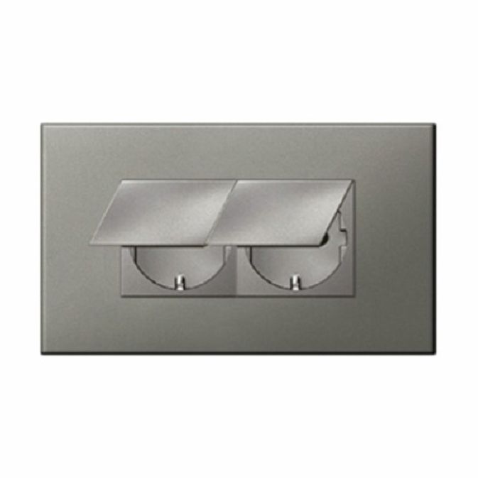 유럽형 마그네슘 커버형 콘센트 2구(4M) 르그랑