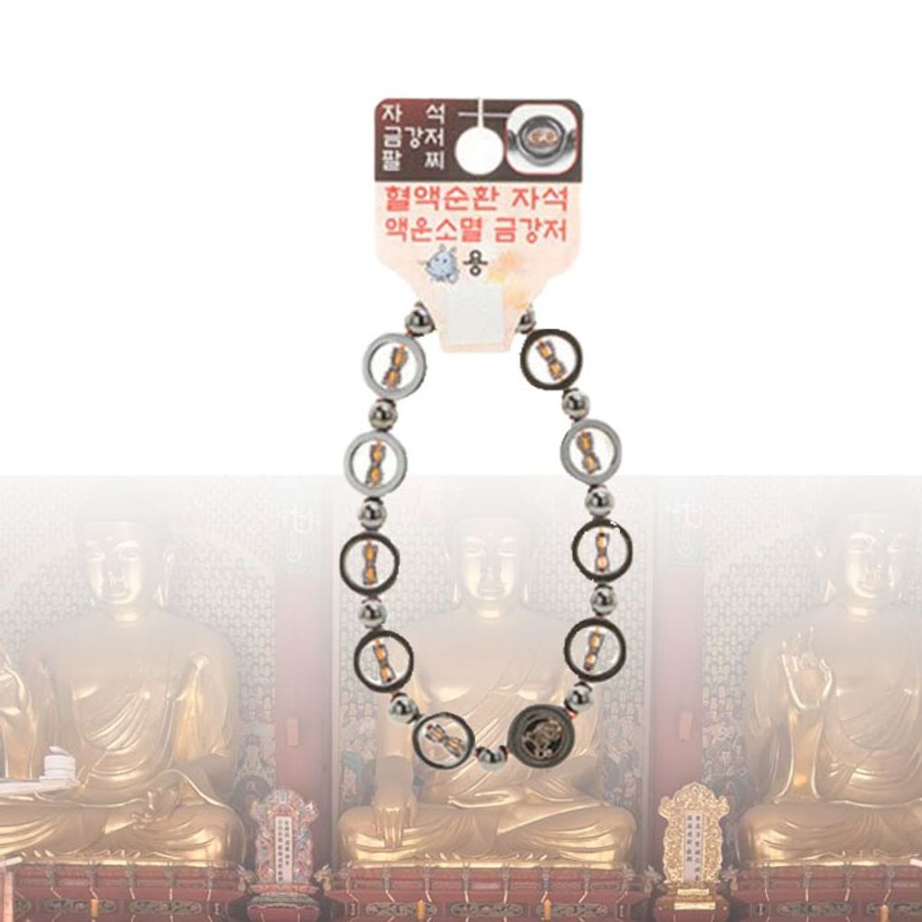 행운부적 팔찌 자석 금강저 액운방지 띠 염주 (대) 용