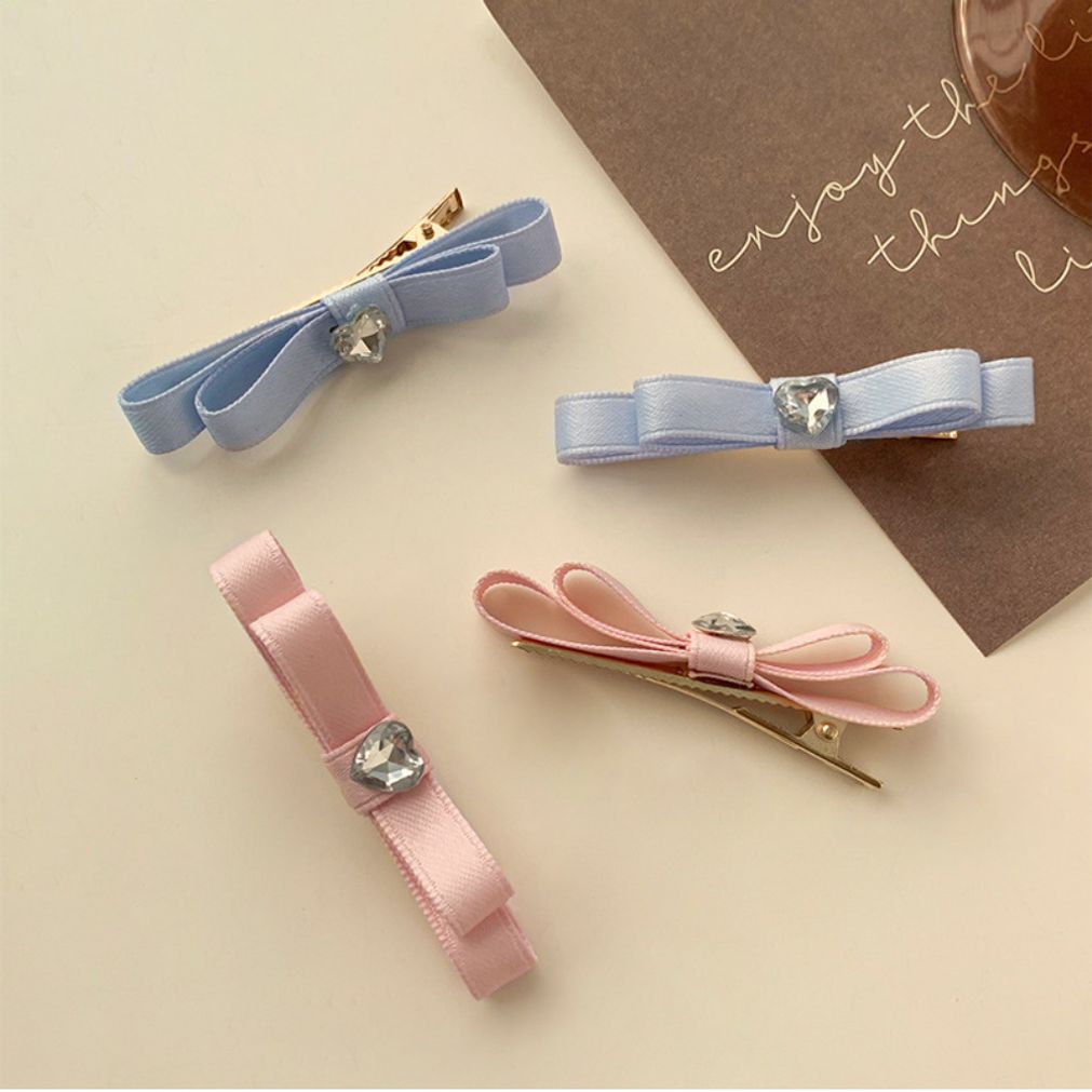 러브 크리스탈 헤어 머리 핀