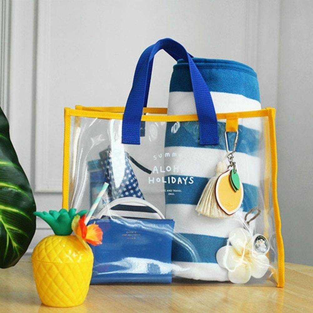 투명 비치백 여름 수영장 방수 숄더백
