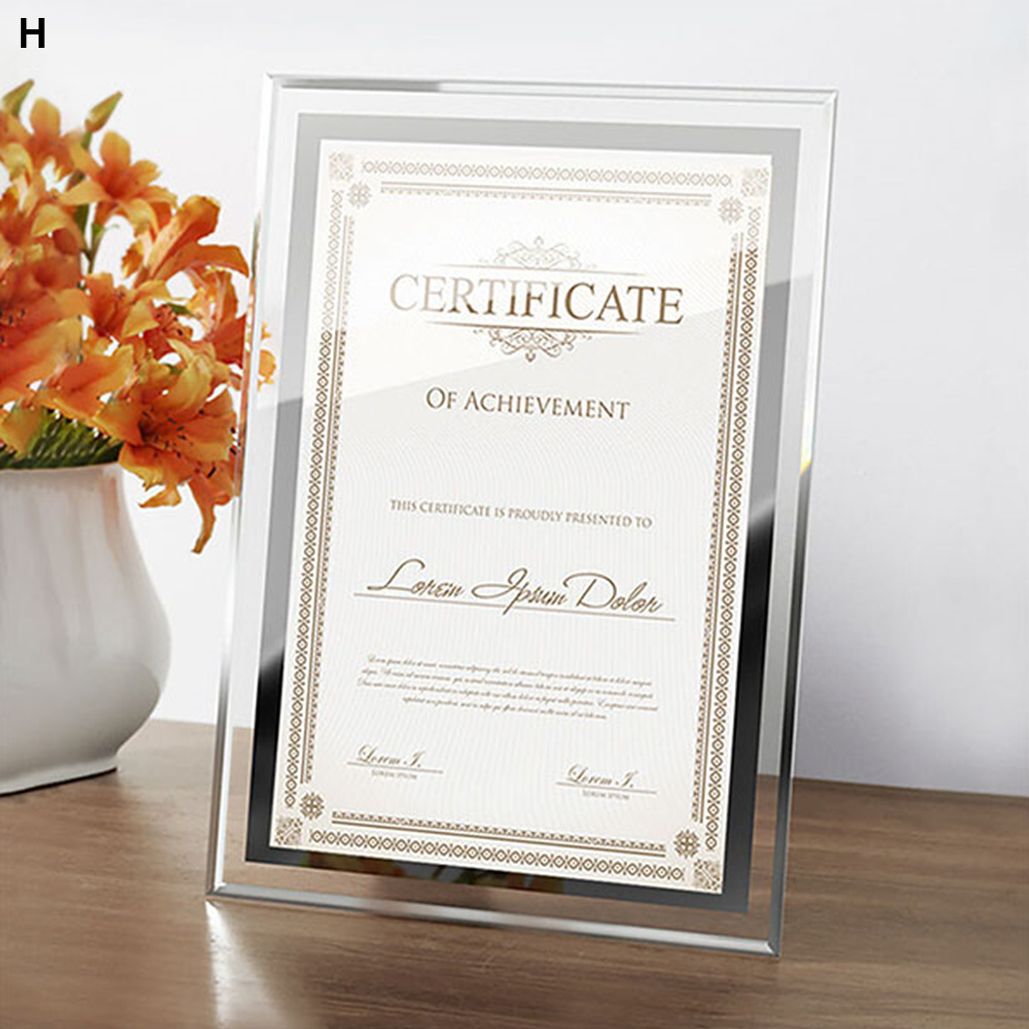 A4 사이즈 고급형 상장 액자 실버