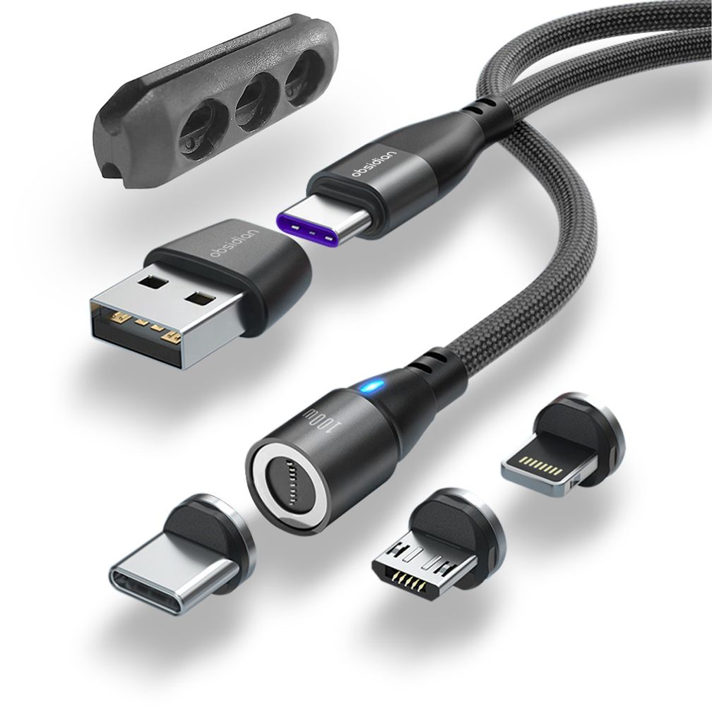 100W 6in1 C타입 라이트닝 자석 USB 초고속충전 케이블 1m