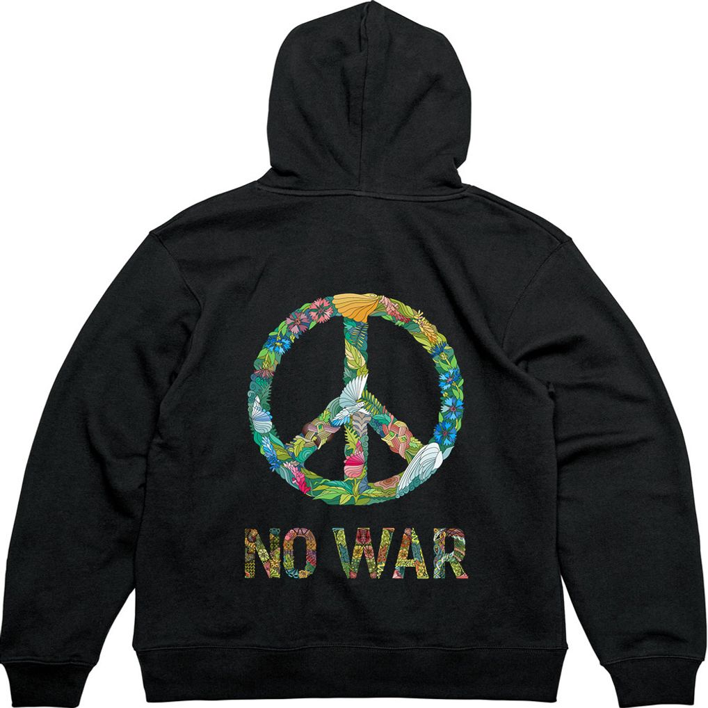 후드티 뒷면 프린트티셔츠 NO WAR 사랑과평화 다양한 색상 사이즈