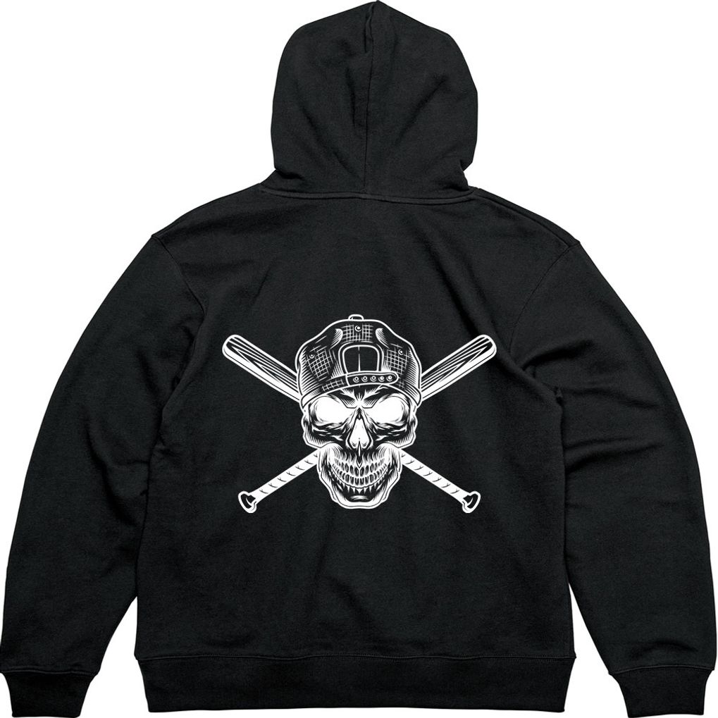 후드집업 전사이즈 뒷면 프린트티셔츠 야구동호회 해골구단