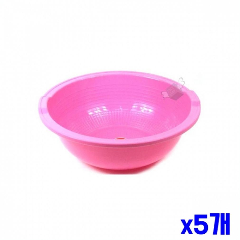 플라스틱 컬러 함박 바가지 42x14.8cm x5개 물바가지