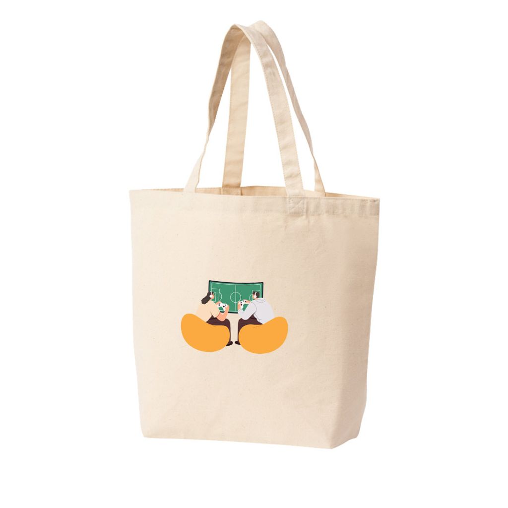 E스포츠 축구게임 친구와 함께 둘이 게임 에코백 토트백 다양한 색상과 크기