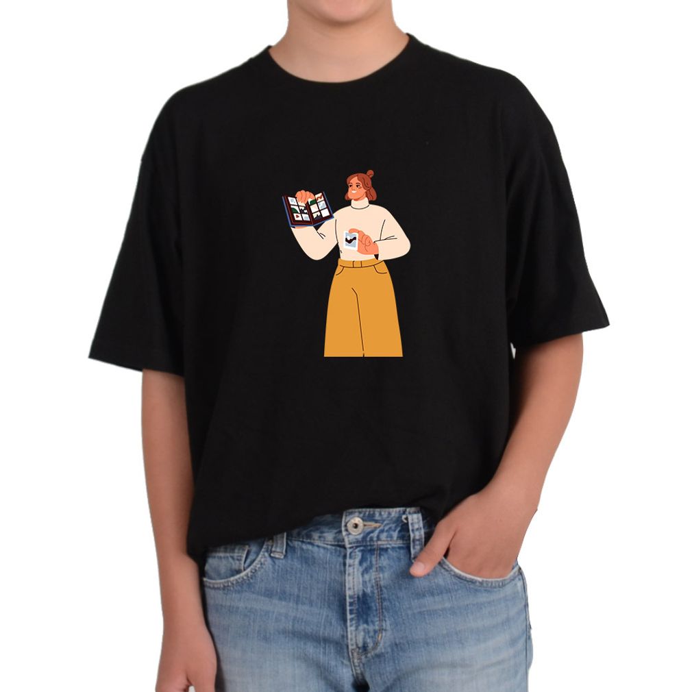 반팔 라운드티 선생님 학교 수업 유치원 비슷한 그림 다양한 색상 사이즈