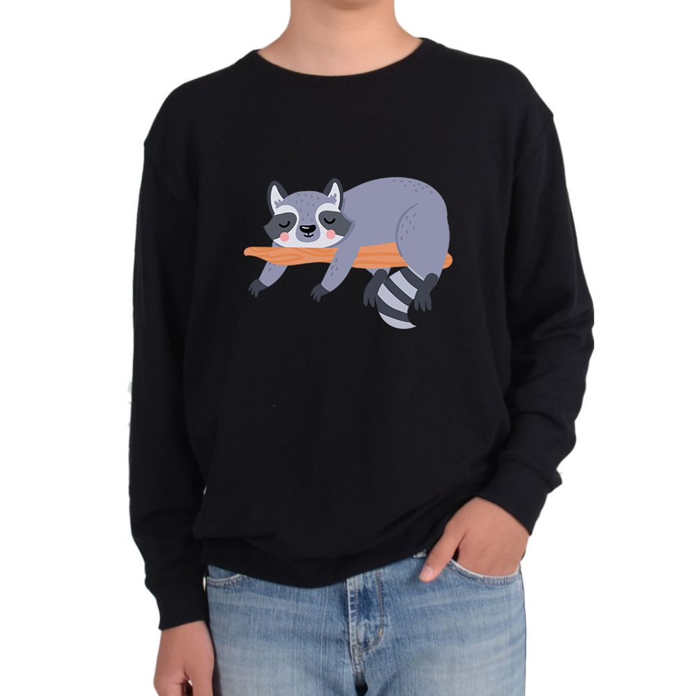 맨투맨남녀 너구리 raccoon dog 동물 낮잠 나무위 다양한색상 모든사이즈