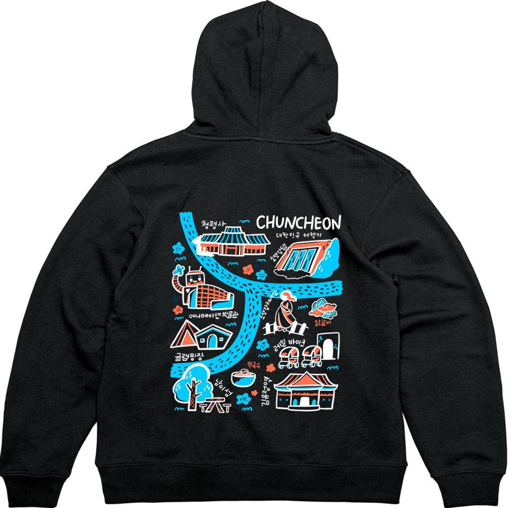 기모후드티 춘천 소양강댐 남이섬 디자인옷 다양한색상 모든사이즈