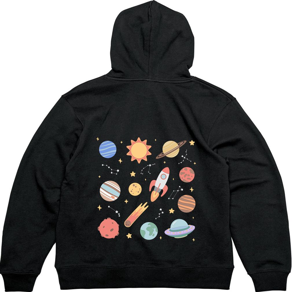 기모후드집업 온 우주행성들 집합 디자인옷 다양한색상 모든사이즈