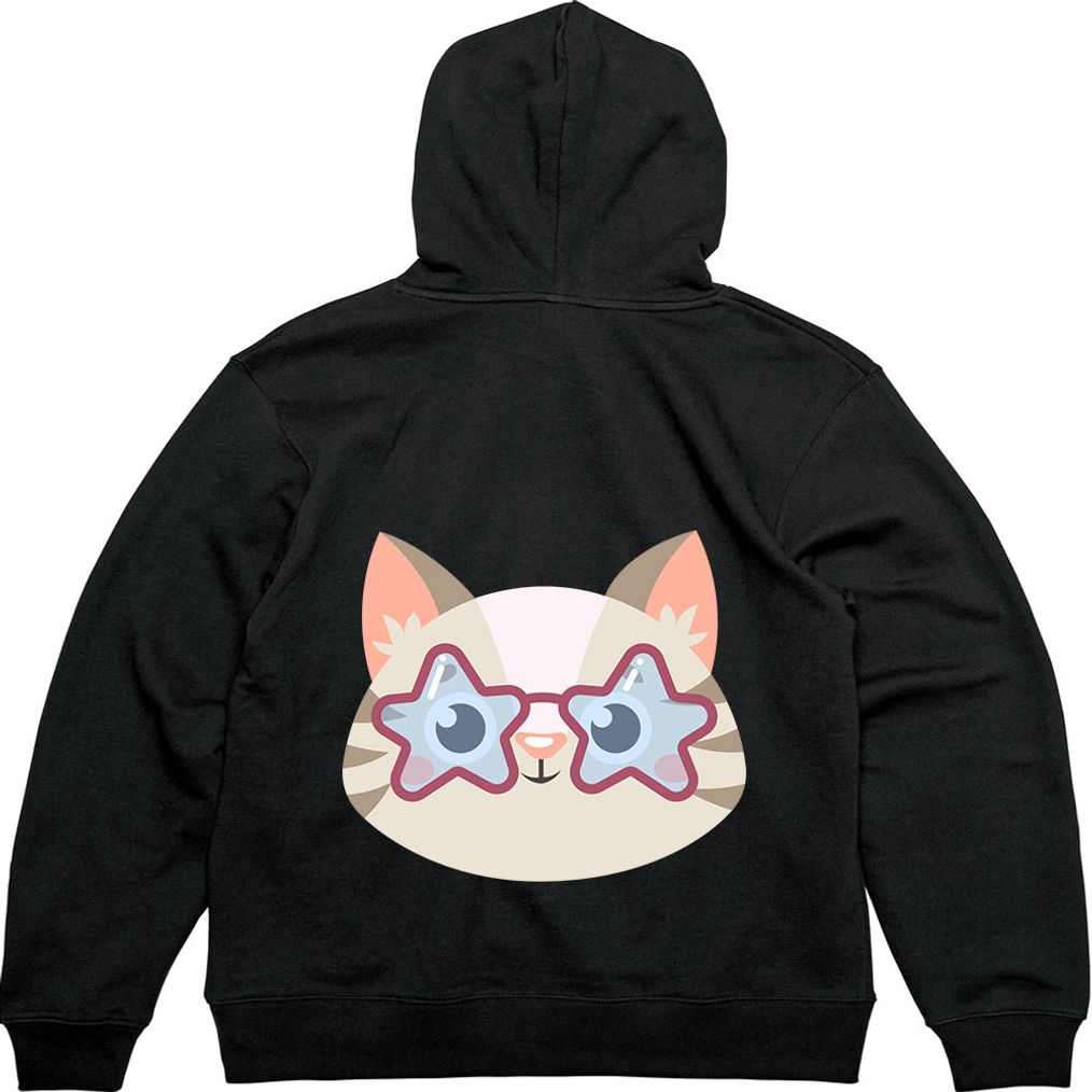 기모후드집업 별모양 안경쓴 야옹이 디자인옷 다양한색상 모든사이즈