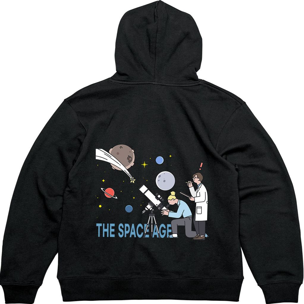 기모후드집업 우주탐험 박사님이랑 디자인옷 다양한색상 모든사이즈