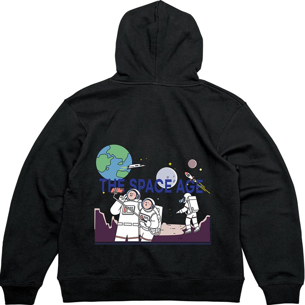 기모후드집업 우주인과 우주 셀카 디자인옷 다양한색상 모든사이즈