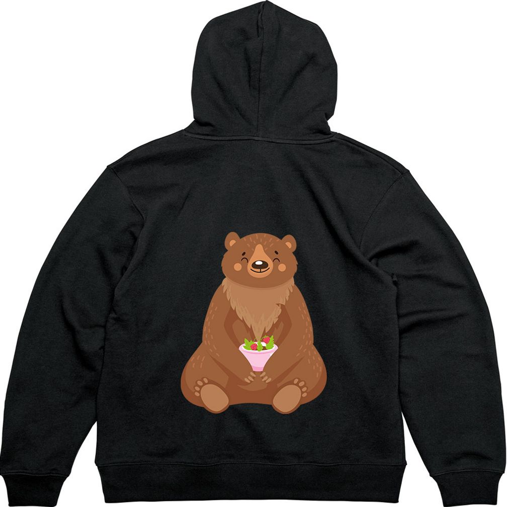 기모후드집업 화분안고있는 곰돌이 디자인옷 다양한색상 모든사이즈