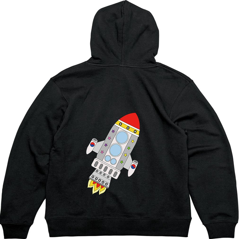 기모후드집업 화려한 로켓 출발 디자인옷 다양한색상 모든사이즈