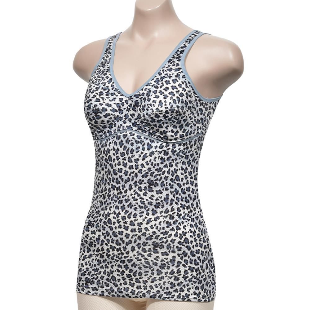 호피무늬 몸에붙지않는 중년 브라런닝