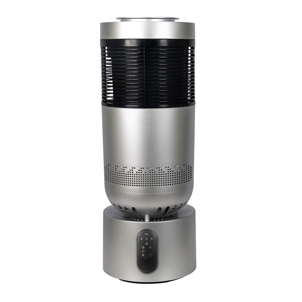 PTC 온풍기 그래핀 360도 실버 리모컨 침실 쾌속 입체 난방 무드등 고효율