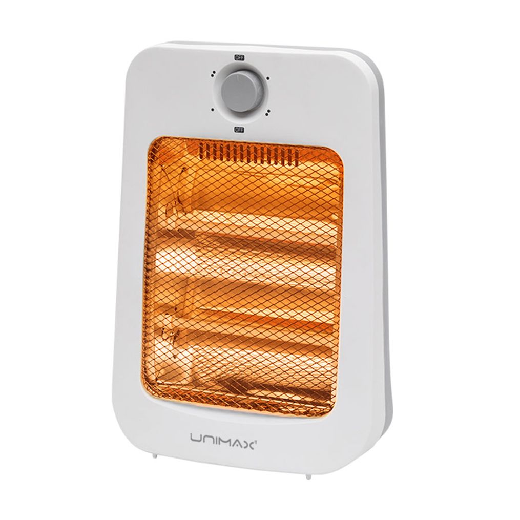 석영관 미니 히터 2단 800W 화이트 무연소 고효율 램프 컴팩트 안전전도 다이얼식