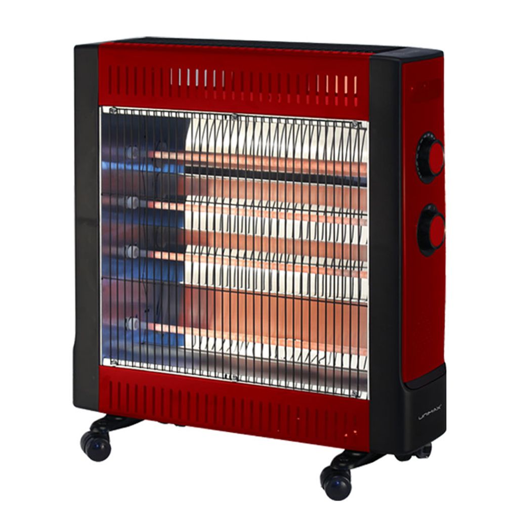 석영관 히터 4단 점보 중형 2.2KW 레드 대형 전도안전 바퀴 쾌속 난방 무소음 실내