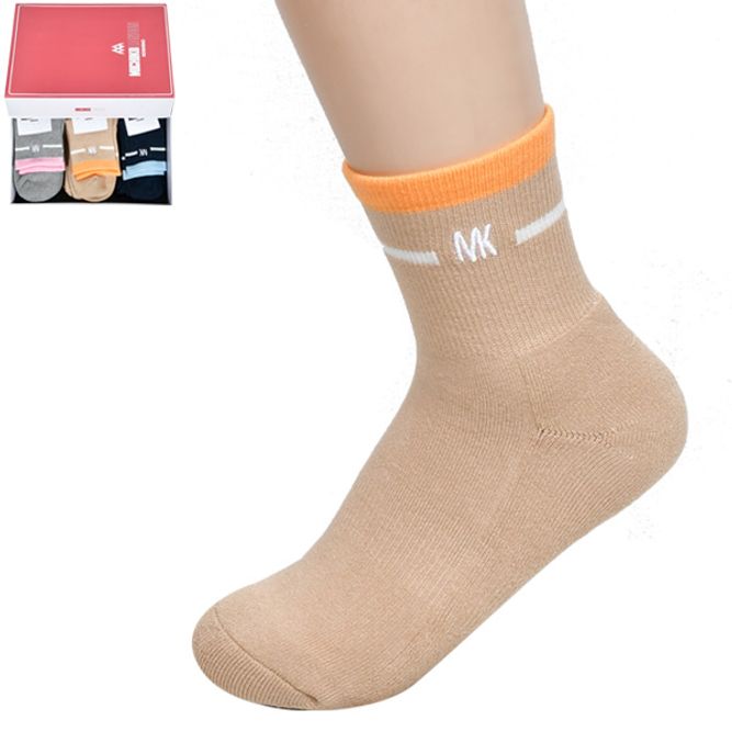 미치코런던 로고 포인트 숙녀 파일 중목양말0058fx