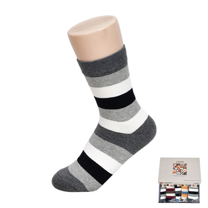 컬러풀한 배색 링글 숙녀 패션 중목 양말0046wf