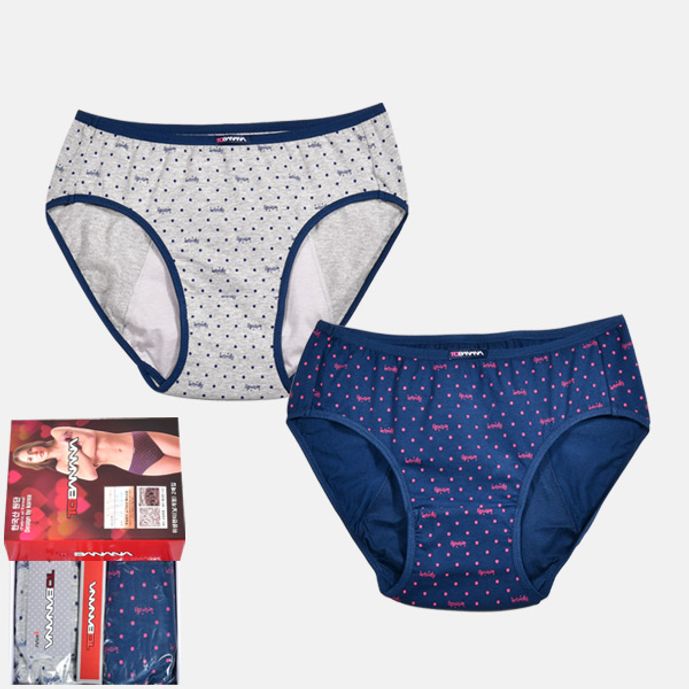 이중 안감 구조 편안하고 산뜻한 여성 위생팬티 2매입0003gw