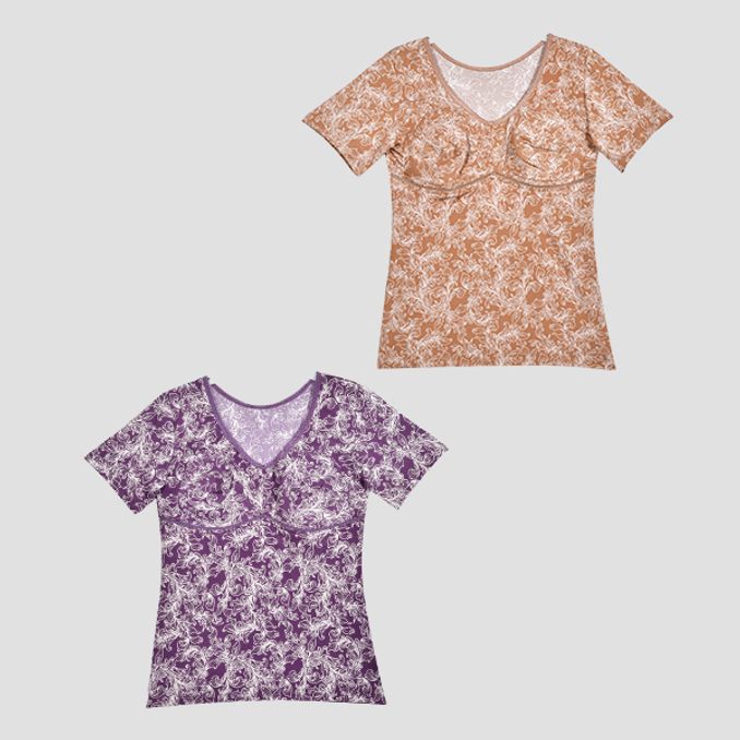 여성 패턴 기모 3부 브라런닝0091ps