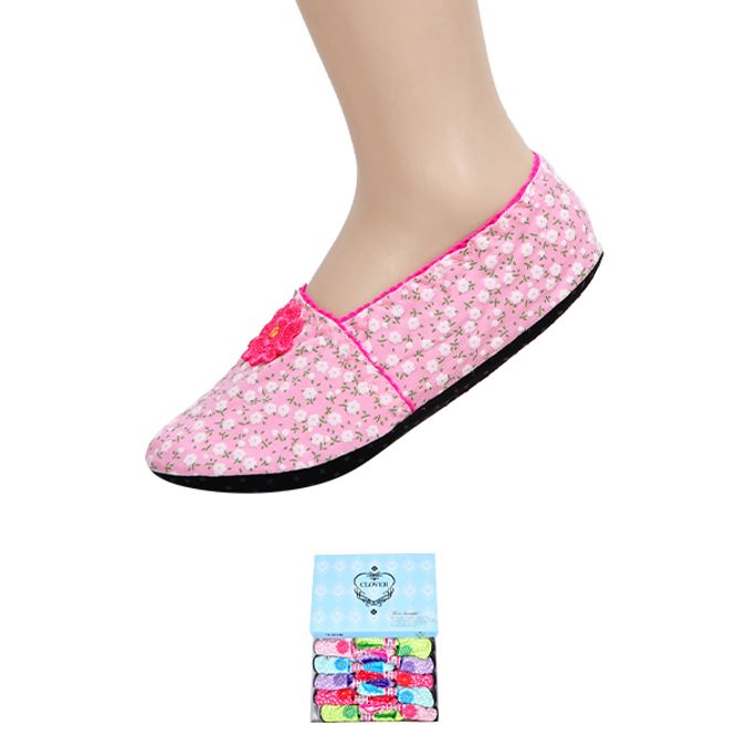 화사한 꽃나염 미끄럼방지 여성 덧신0095qd