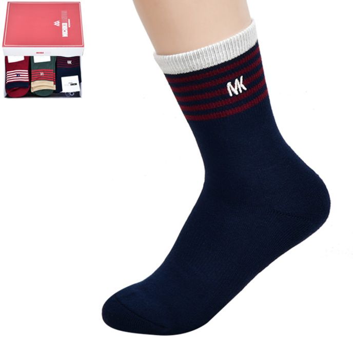 미치코런던 스트라이프 숙녀 파일 중목양말0010eu