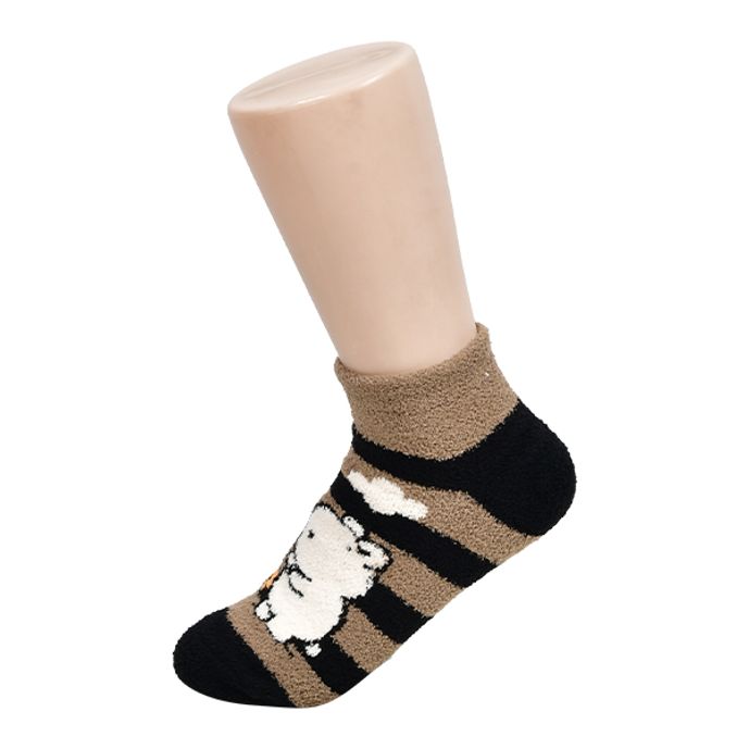 스트라이프 곰나염 숙녀 스니커즈 수면 양말0080hk