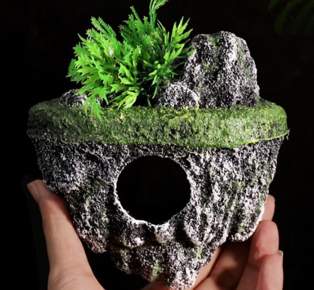 어항 수족관 섬 장식 아일랜드 동굴 인공수초