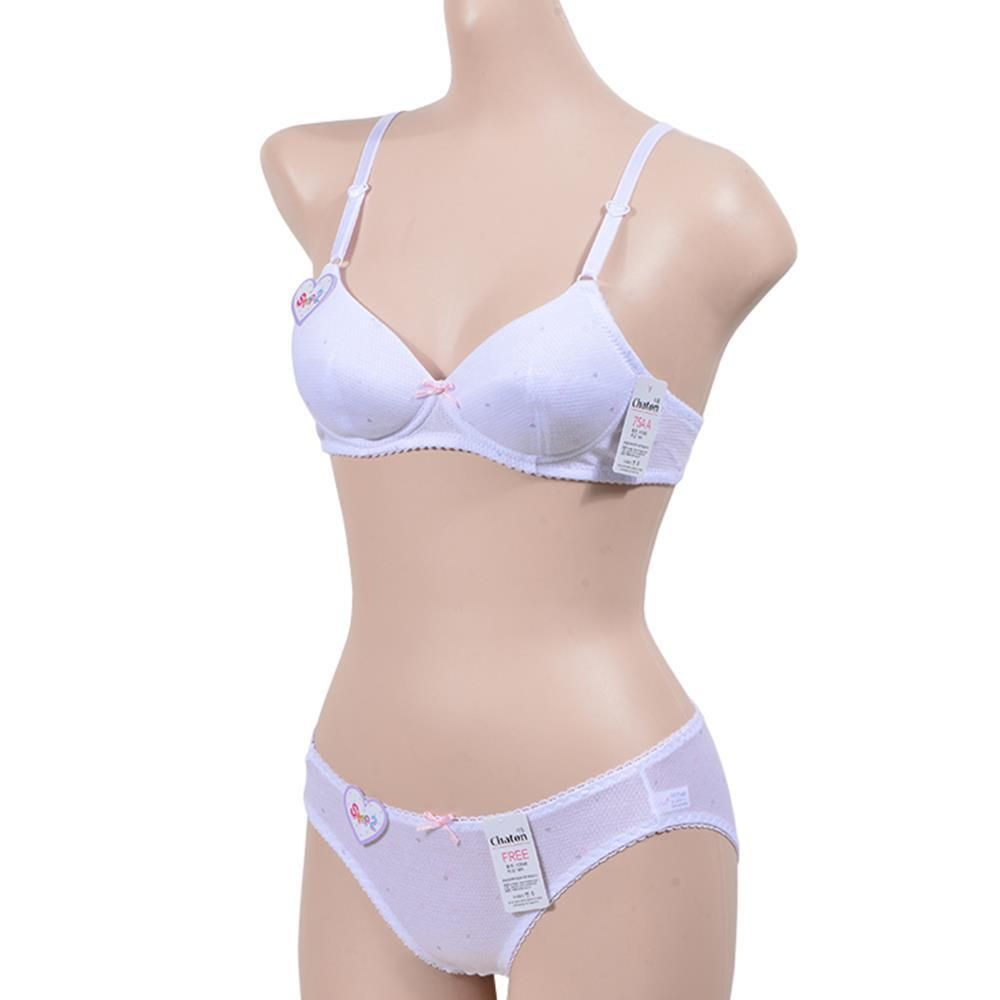 고급면 주니어 2단계 AA컵 브라팬티세트