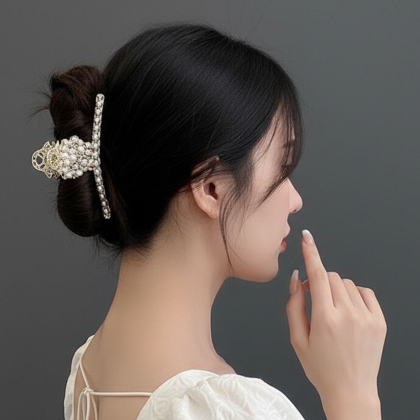 화려한 외출 샤링 지르코니아 참 골드 집게핀 모음전 D