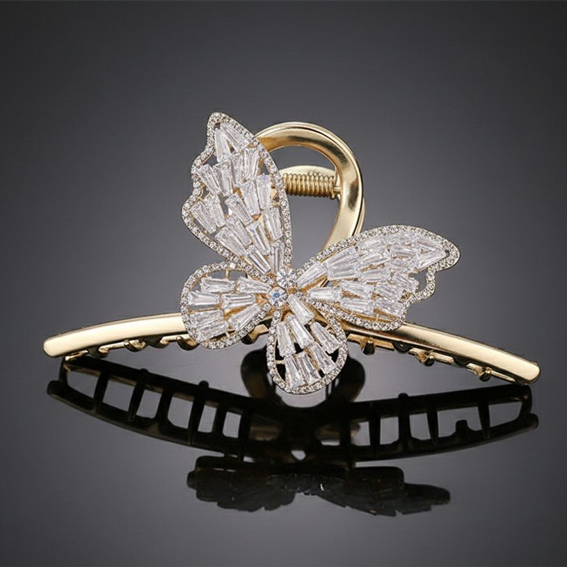 화려한 외출 샤링 지르코니아 참 골드 집게핀 모음전 F