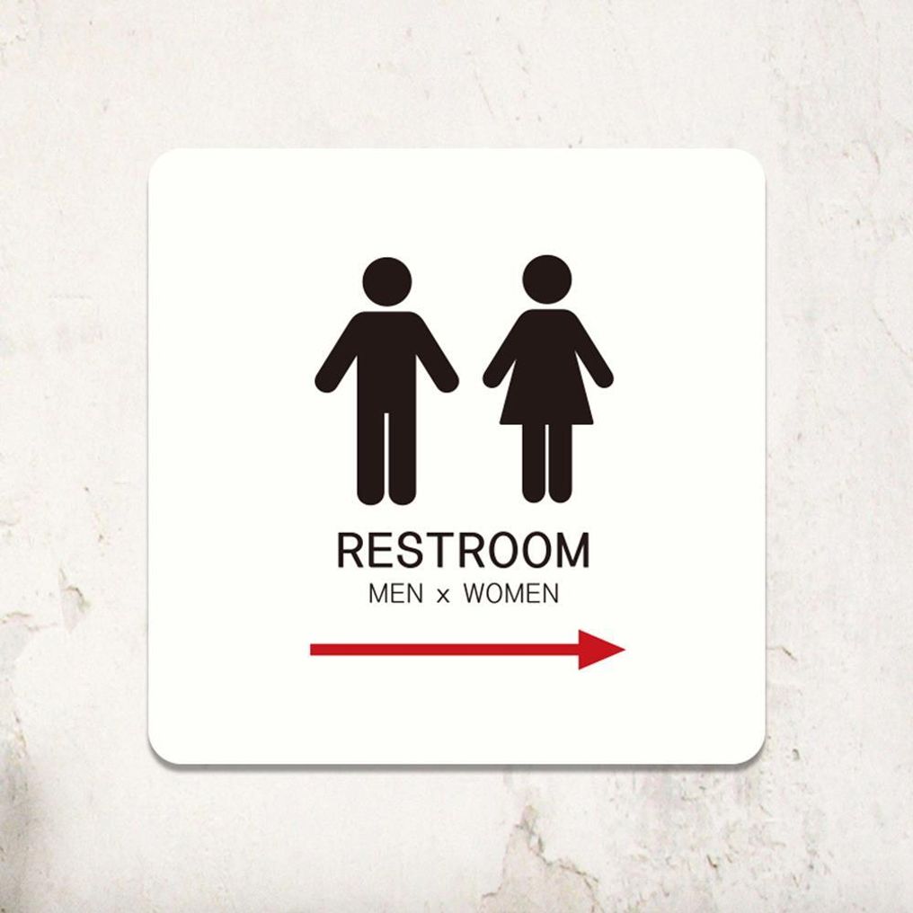 RESTROOM 우측7 부착형 정소형안내판 13x13cm 화이트