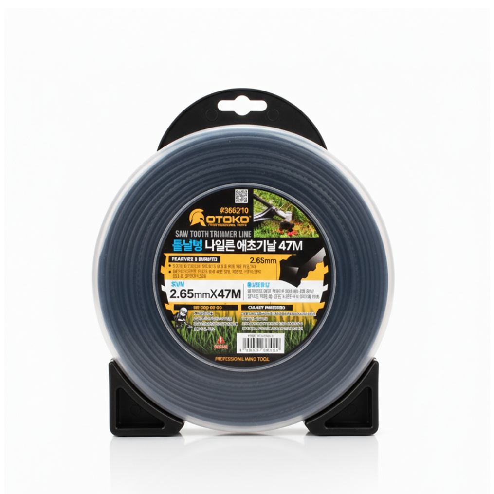 톱날형 나일론 예초기날 3.0mm x 37m