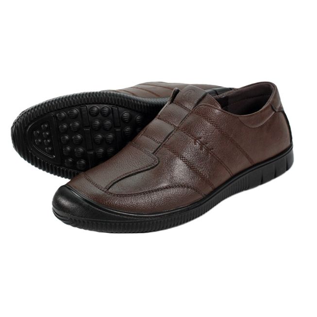 편안한 남성용 출퇴근신발 스니커즈-브라운 미끄럼방지패턴