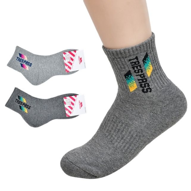 여성 스포츠 단목 양말-그레이 5켤레 골프 러닝 쿠션 바닥