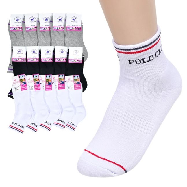 발이 편한 여성 단목 두줄 양말-5켤레 도톰한 쿠션 등산 기능성 2중구조