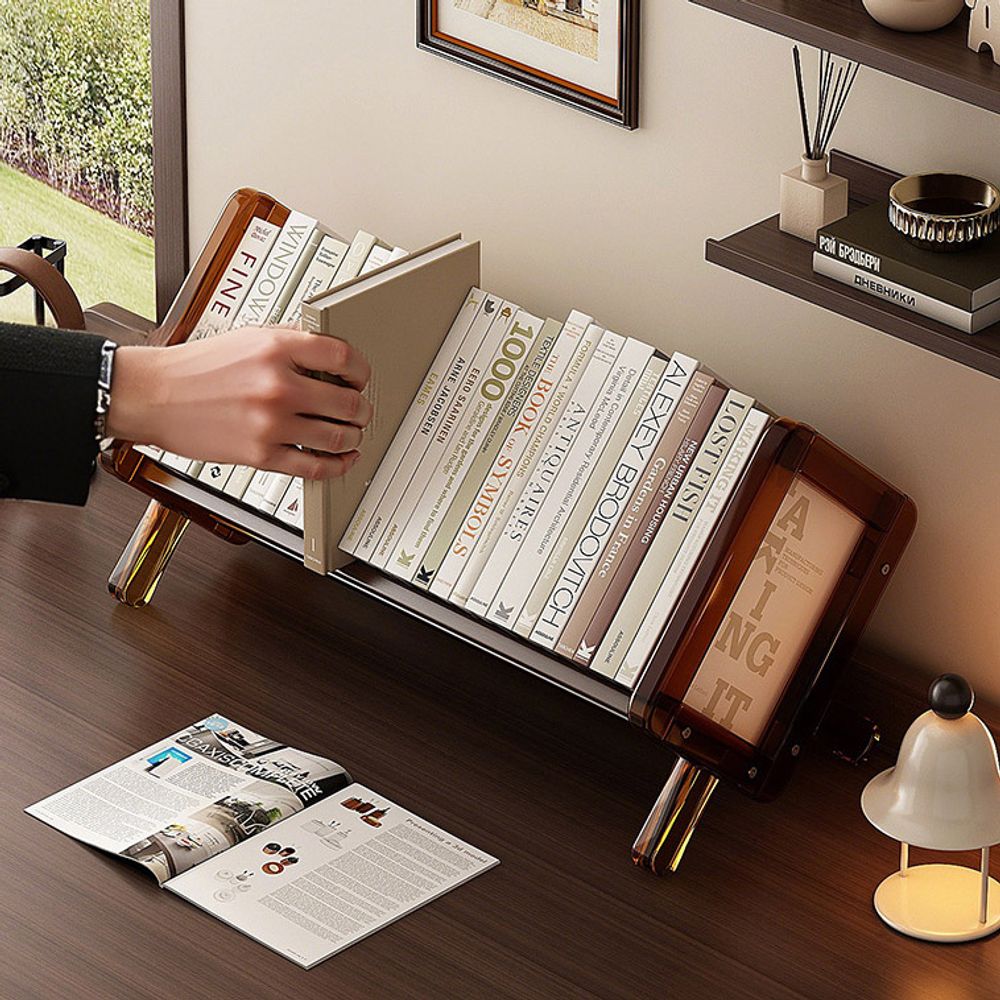 서재 인테리어 아크릴 책장 책꽂이 책상 선반 북앤드