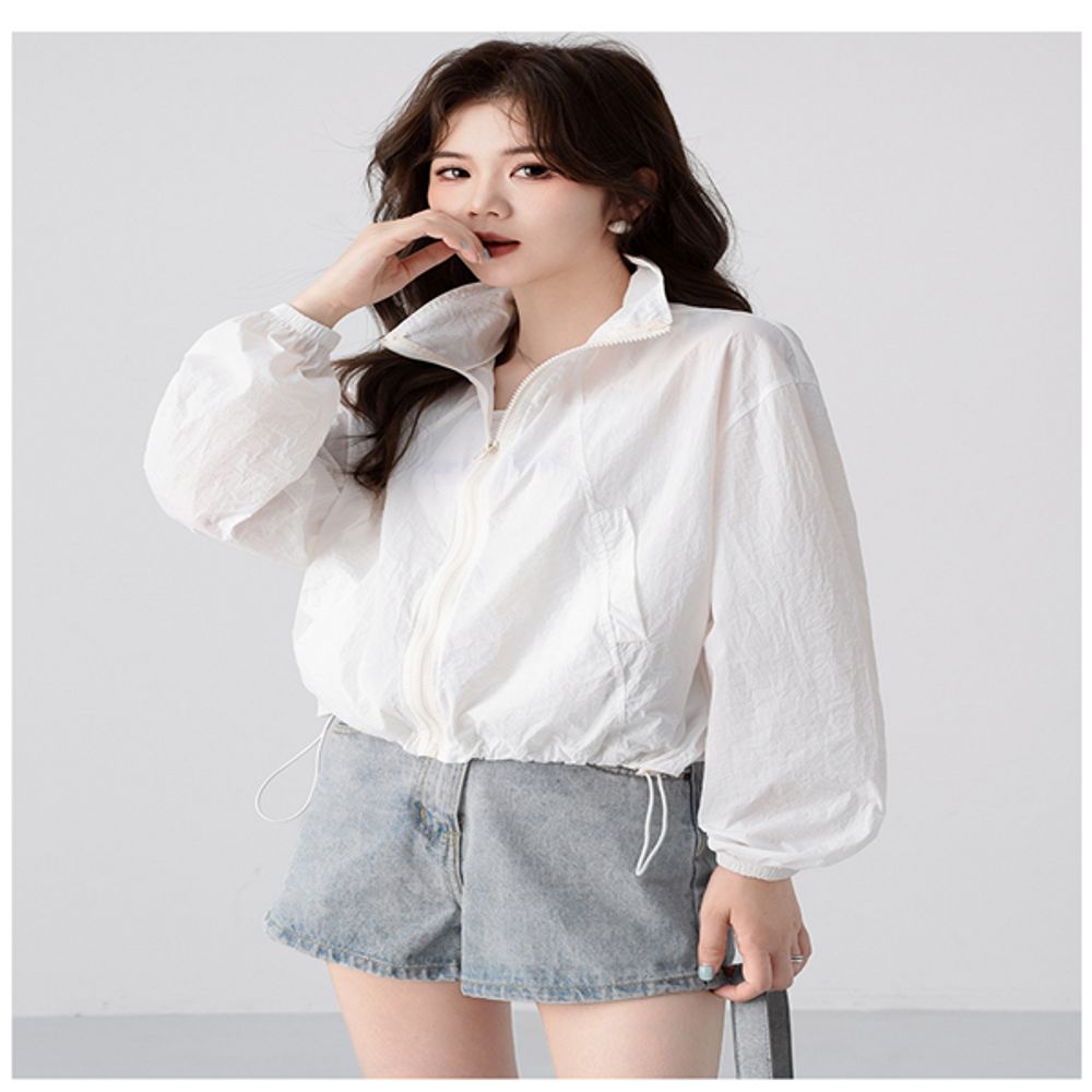 간절기 여성 심플 경량 바람막이 점퍼