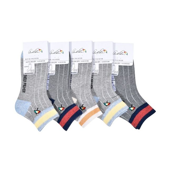 줄무늬컬러 데일리 여성 봉조 단목양말 5켤레