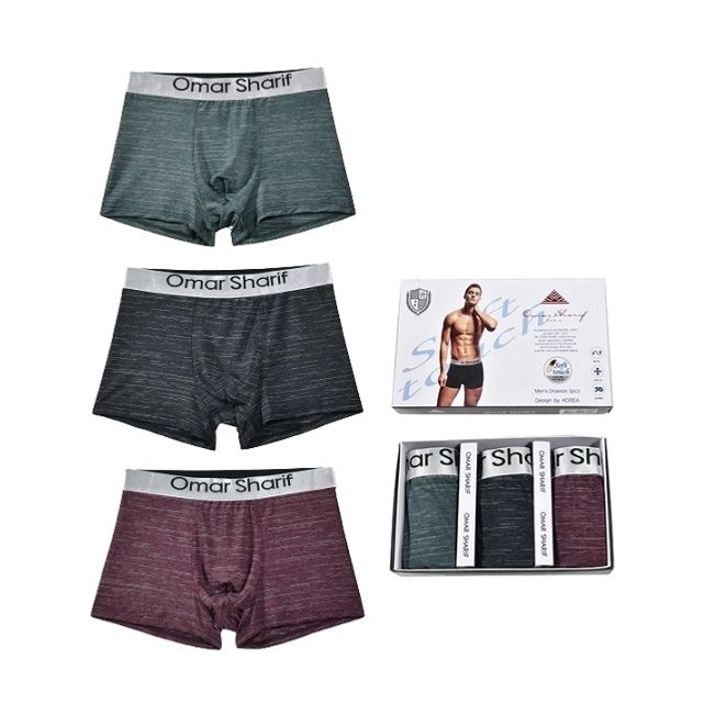 소프트터치 수분흡수 남성 데일리 드로즈팬티 3매입