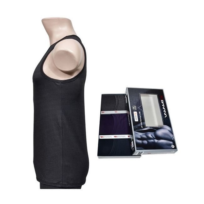 격자무늬 남성 이너웨어 수분조절 런닝 3매입