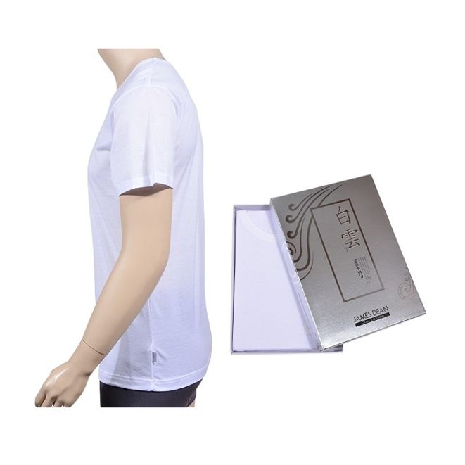 순면 실켓가공 통기성 남성 반팔 백색 런닝