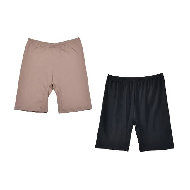 베이직 보온성 기모 여성 5부 속바지