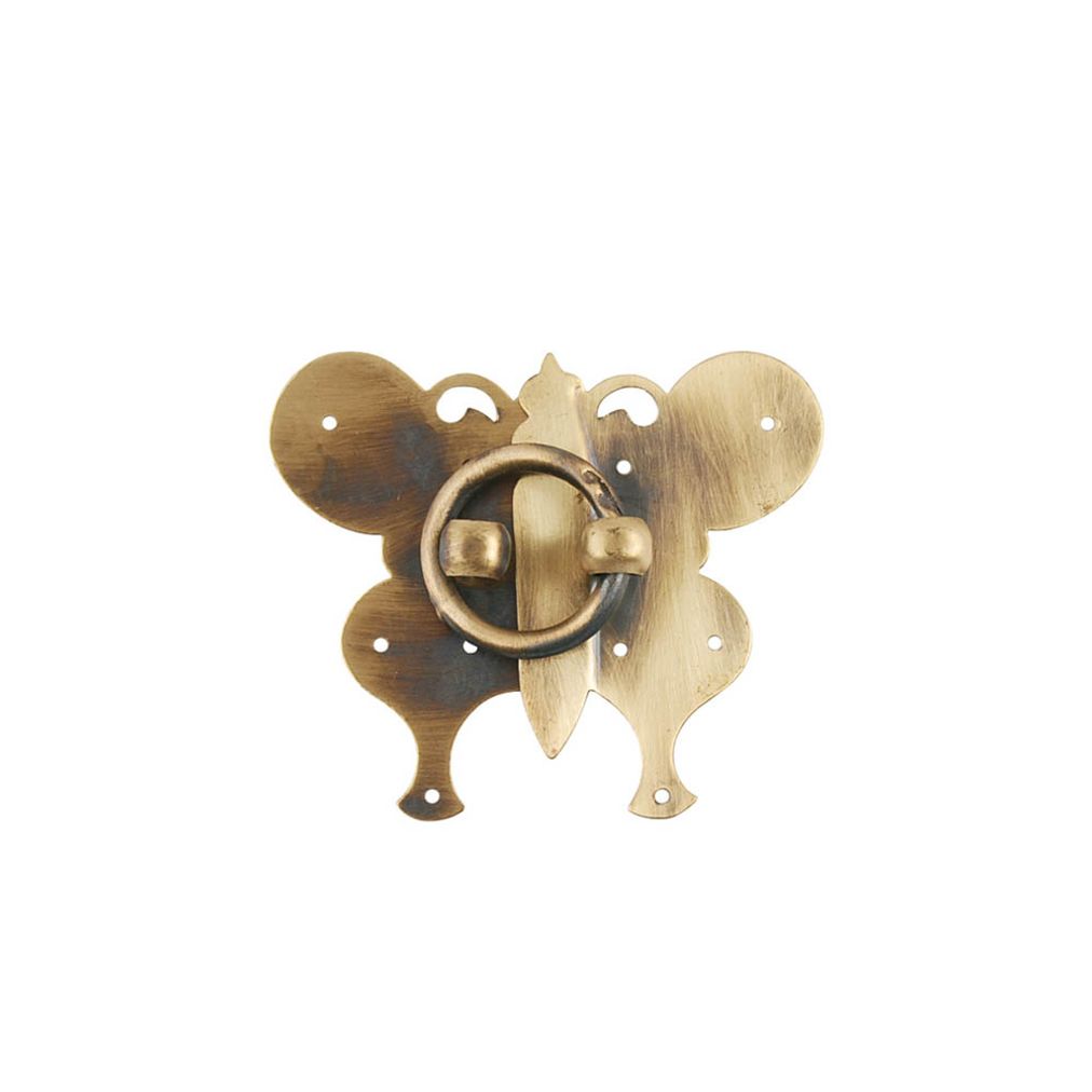 인테리어 엔틱 나비모양 면판 손잡이 소형