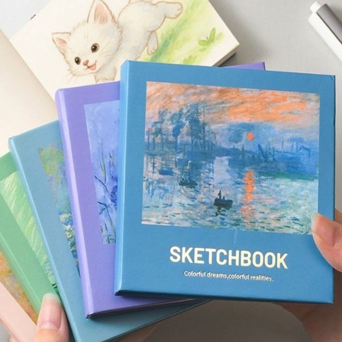 빈센트 반고흐 클로드 모네 명화 커버 스케치북 노트