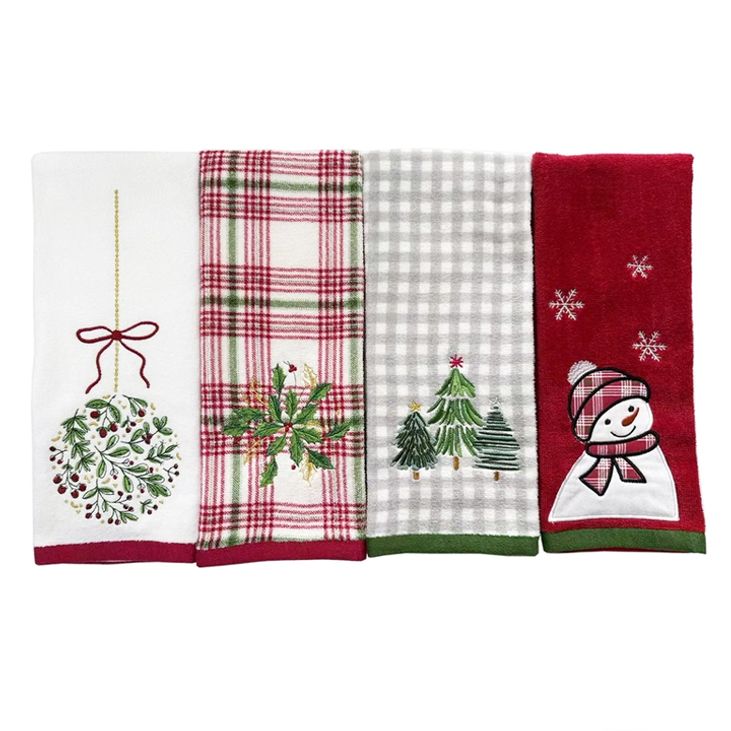 레녹스 크리스마스 키친타월 4P