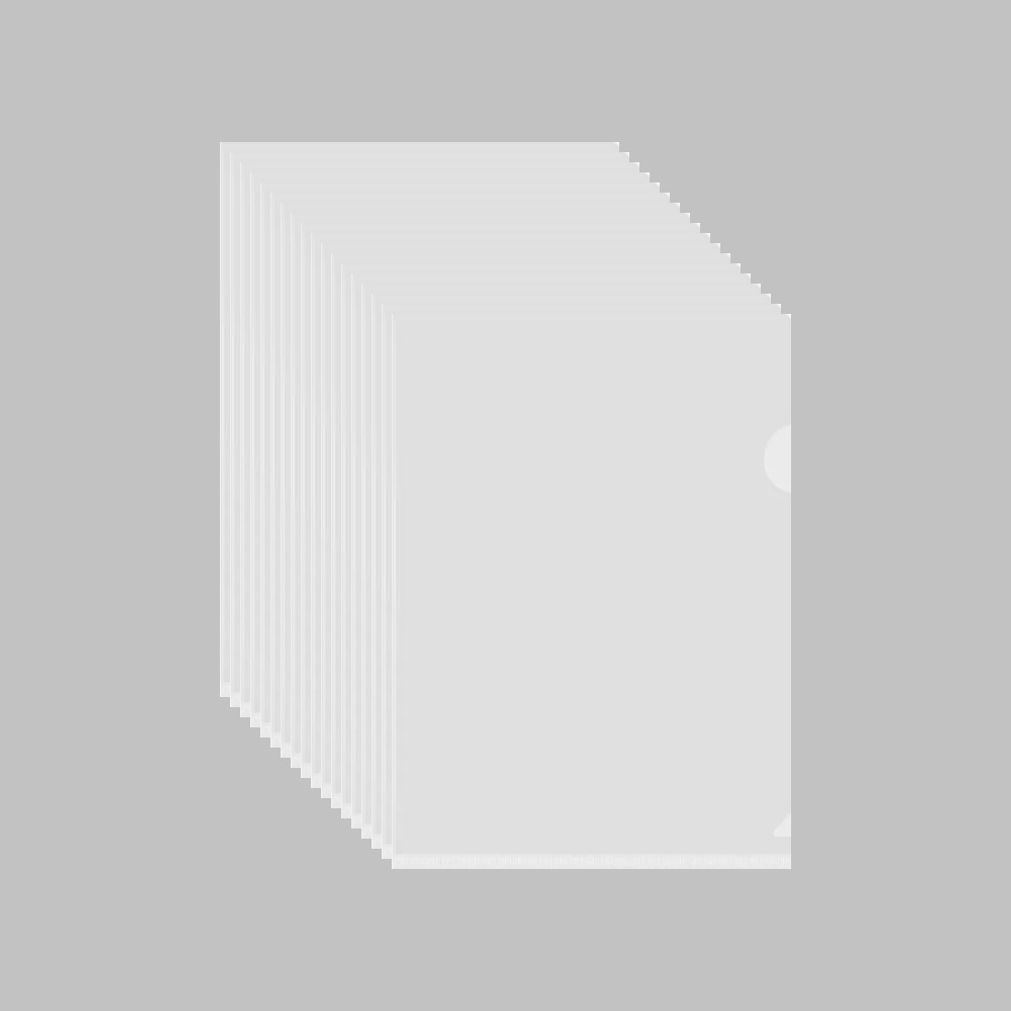 A4 서류용 투명 L자 파일 홀더 세트 30장